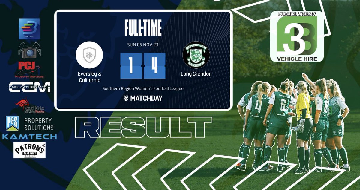 ⌛ Full Time Here is the result from today's game, with goals from Bailey x2, Lovelock and Cattell! 💚 Principal Sponsor - @3bhire - 3bhire.co.uk
