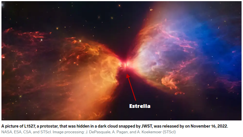 German_Fdz's tweet photo. Este espectáculo de luz ocurrió en nuestro sistema solar hace 4600 millones de años, cuando nació nuestra estrella. 
Las estrellas nacen por acumulación de polvo e hidrógeno en una zona del espacio. https://t.co/iE9PIoCBv8