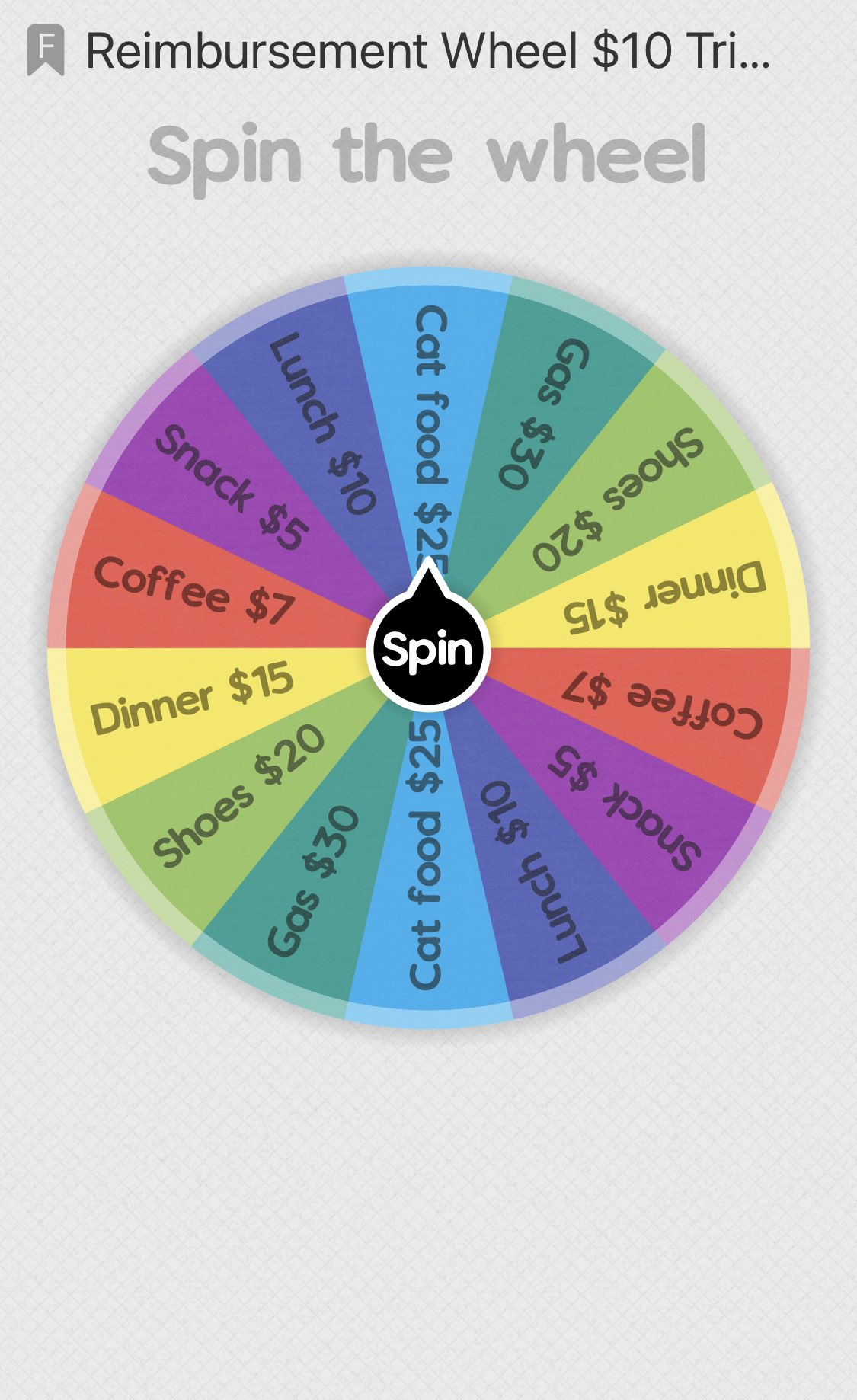 Take a spin on my reimbursement wheel this morning, you deserve it- $10 to spin https://t.co/M9QaSx2fc1