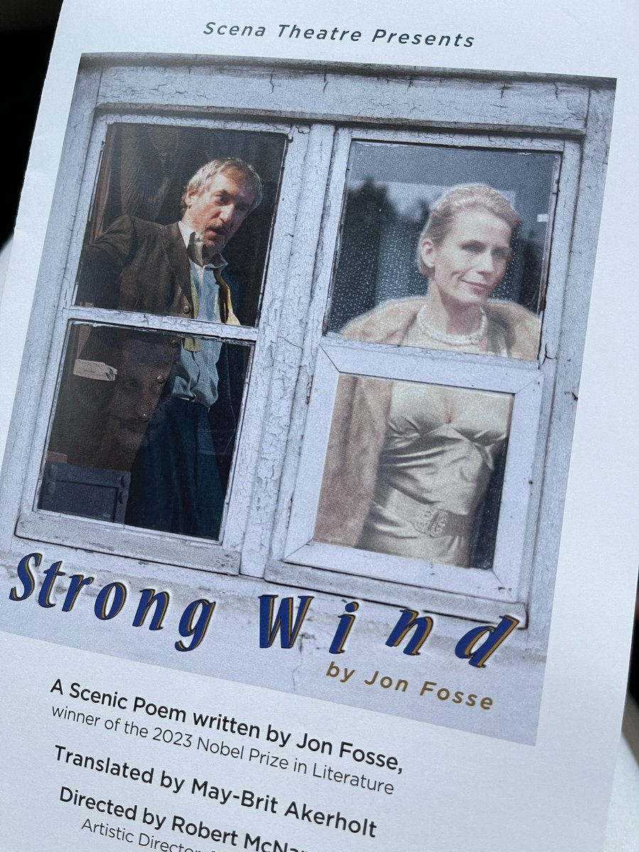 🎭 For those looking for diverse theatre, you just found it…@SCENATHEATRE in DC.  You definitely need to see 💨 STRONG WIND by Jon Fosse.  Then, post your comments.  #dcarts #nordicstories #cashmereandpearls