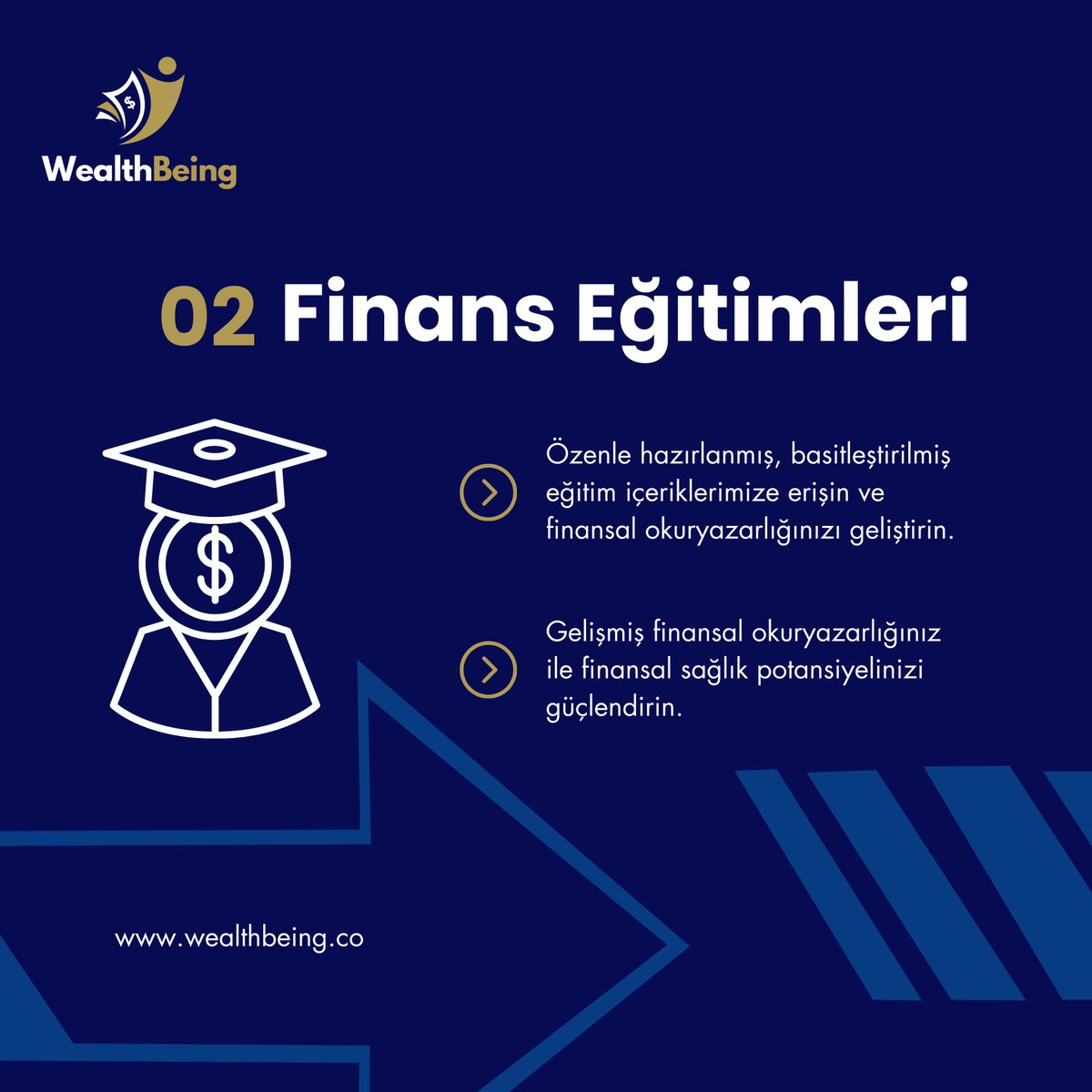 Kolay anlaşılır finansal eğitim setlerimizle finansal okuryazarlığınızı geliştirin. Finansal kararlarınızı güvenle alın.

wealthbeing.com

#finansalsağlık