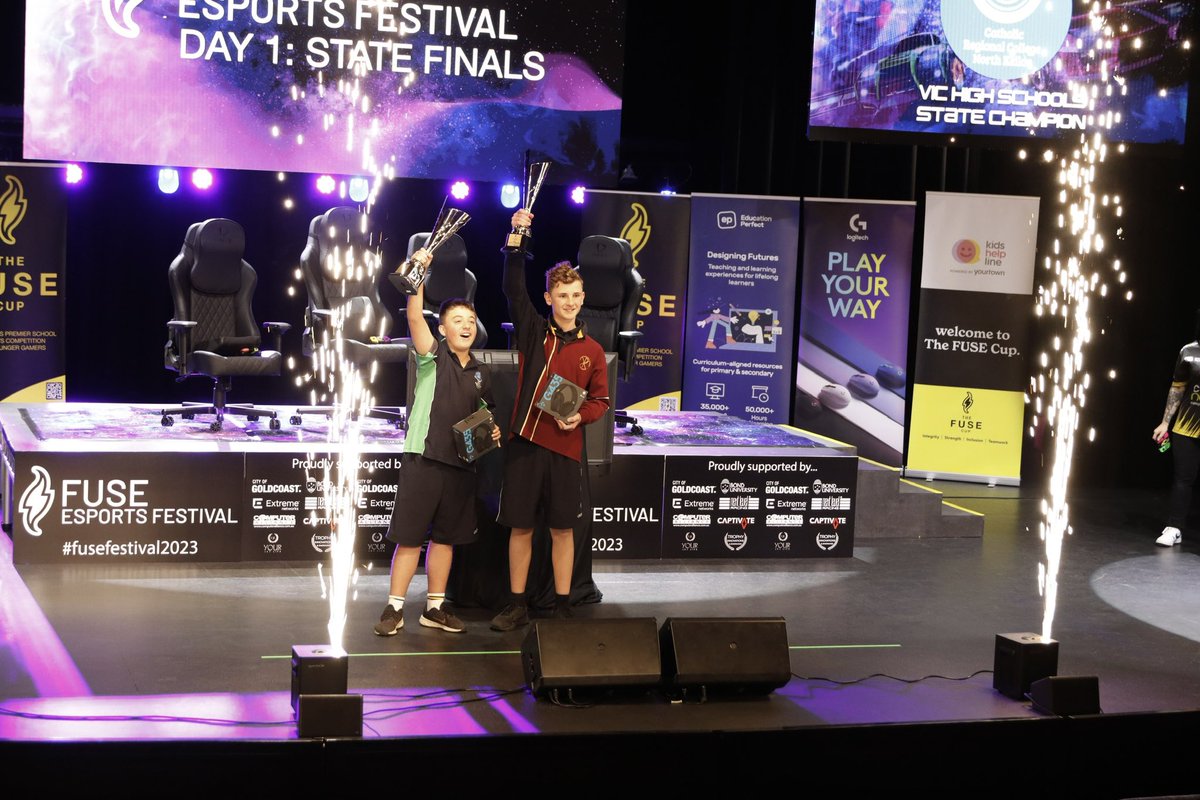 The FUSE Cup - International School Esports Comps (@thefusecup) on Twitter photo A huge thank you to <a href="/LogitechG_ANZ/">Logitech G ANZ</a> for your amazing support of our national competition & FUSE Esports Festival.
So many happy champions walked away with incredible prizes, all possible through our valued partnership. Thank you ๐๐ผ๐๐ฎ
#esports #esportsedu #morethanjustgaming A huge thank you to <a href="/LogitechG_ANZ/">Logitech G ANZ</a> for your amazing support of our national competition & FUSE Esports Festival.
So many happy champions walked away with incredible prizes, all possible through our valued partnership. Thank you ๐๐ผ๐๐ฎ
#esports #esportsedu #morethanjustgaming