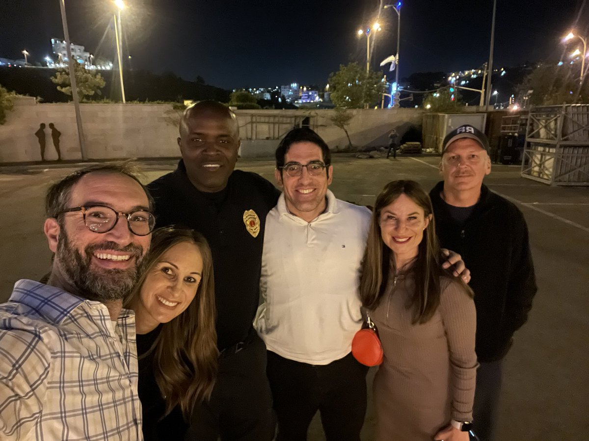 I met <a href="/astonbright/">Aston 'AJ' Bright</a> this evening. He and his colleagues came to Israel to provide firefighting support in place of Israeli firefighters who've been called up to fight.

At a time when so many around the world are showing their true antisemitic colors, this is very inspiring ♥️🙏