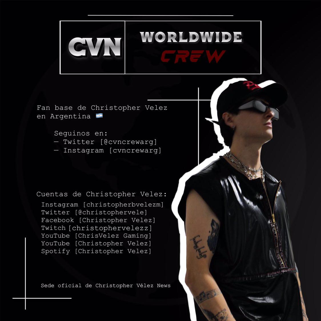 ¡Bienvenido a tu Crew, Christopher Stans! 
Estamos listos para impulsar la carrera de <a href="/christophervele/">Christopher Velez 🔺</a> en Argentina 🇦🇷
Forma parte de nuestro equipo y sé parte de esta nueva aventura.

By: <a href="/chrisveleznews/">Christopher Velez News</a> / @cvncrewoff