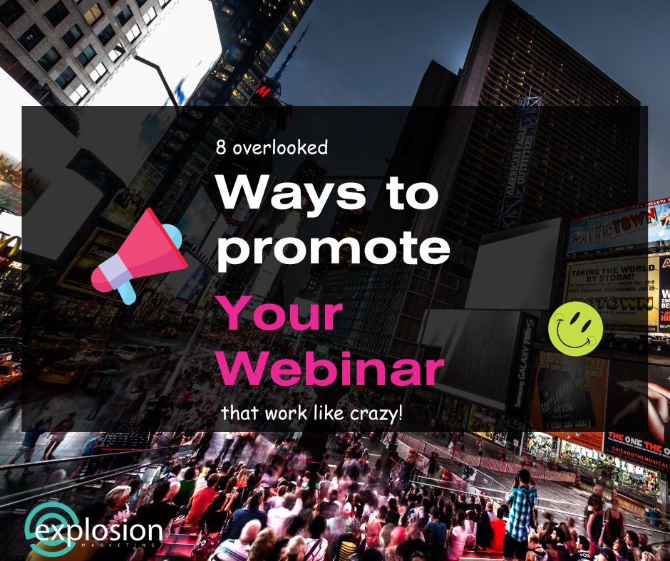 Why isn't my webinar attracting an audience? Frustrating, right? Argh!!!
If you can relate, I've got a solution for you!
Keep reading to uncover 8 proven webinar promotion strategies! #Webinars #PromotionTips 😀👍 explosionmarketing.com.au/discover-8-neg…