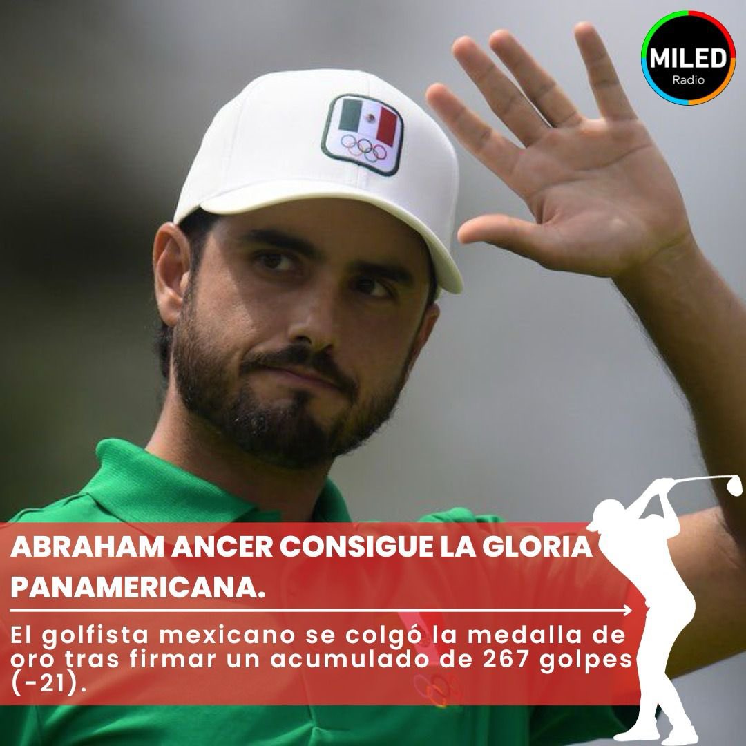 noticiasmiled's tweet photo. Abraham Ancer consigue la gloria Panamericana 🏌️♂️⛳️🇲🇽🥇
#MILEDnoticias #MILEDradio #golf #abrahamancer #medalladeoro #juegospanamericanos https://t.co/ghiycBsob0