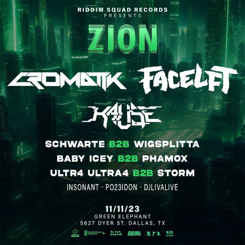 DystopianEvents's tweet photo. NEXT WEEKEND 

we’re following the white rabbit with @we_are_ZION and @riddim_records 

come with us into the matrix 
https://t.co/HN71pirVfN https://t.co/0UCpeKB0L9