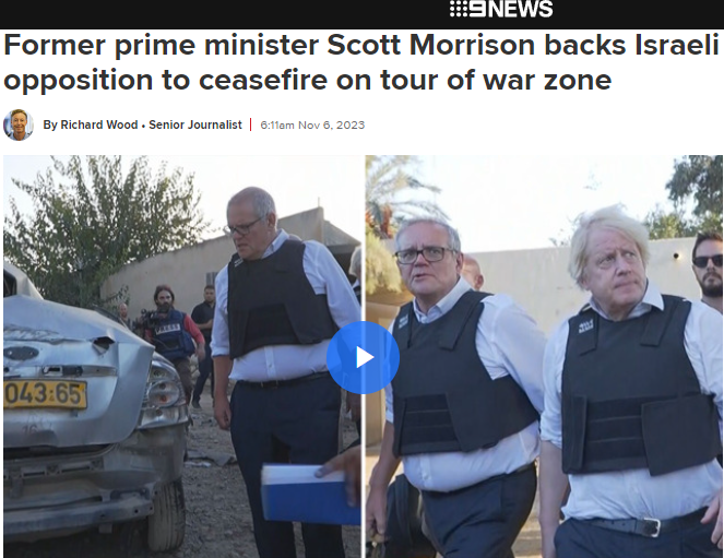 The obligatory flak jacket pic.

I think we've got the whole photo op set now.
🐝
#auspol #ScottyFromMarketing