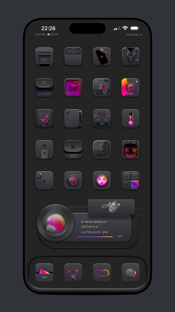 Introducing BlackCandies a work in progress. It’s the 1st free add on for EyeCandies. As usual you can expect it soon! 

🚨🚨🚨🚨🚨🚨🚨🚨🚨🚨

#iNNOVATION <a href="/kleinmone/">Mone ☺︎</a> <a href="/thewaytozion/">5Eric</a> 
#icons #iOS17