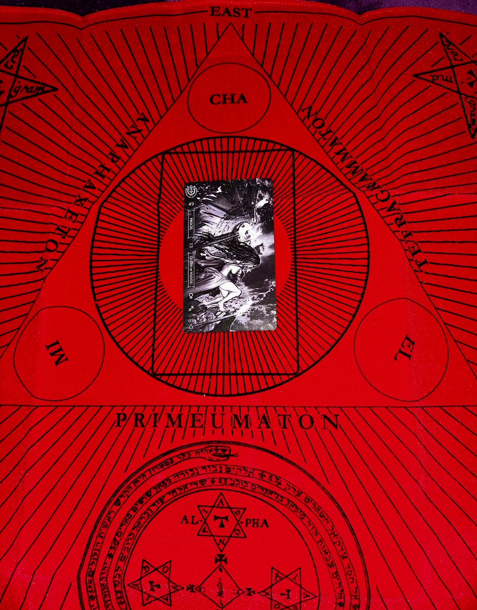MoonChild_W333's tweet photo. Ok so first 🔮 with #GoetiaTarot we have #Procel 49th #Demon of the #Goetia coming through if your not aware of the demon basic info here https://t.co/wIioPQpkjo so basically the message is embrace your shadow side @MrH1987 @mkeolver @RowanDriskell @elvira63383 @Hoiskiez 🧿🔮😈🧙 https://t.co/oc1VmWZdH1