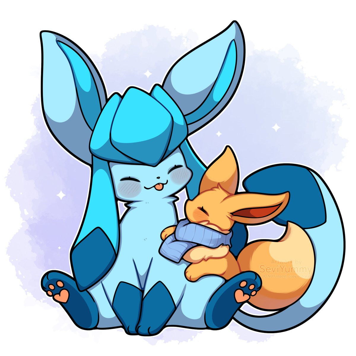 グレイシア 「 Eevee & Glaceon 」|Sevi 🌸🌿のイラスト