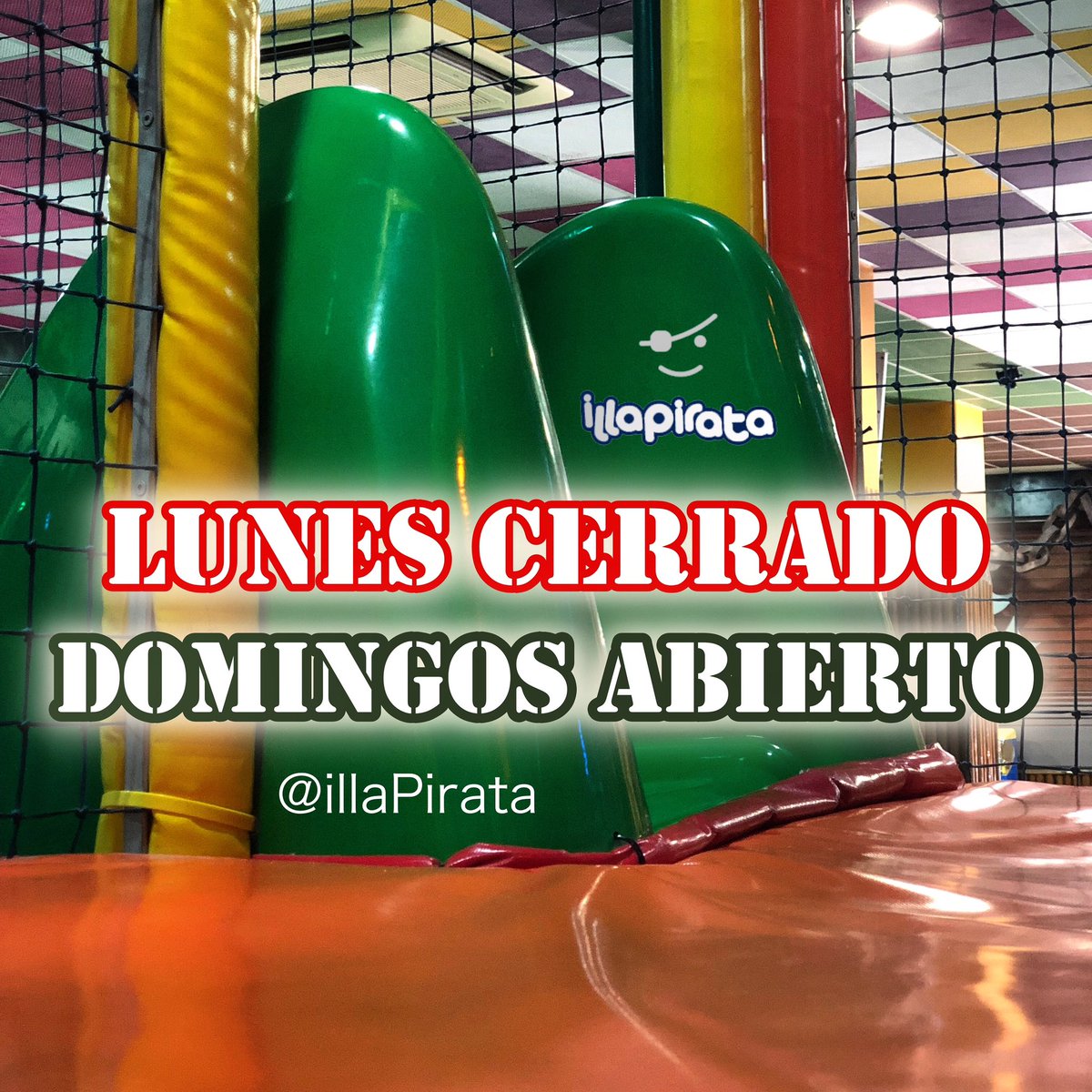 illaPirata's tweet photo. ¡Vuelven los domingos! 👏🤩

🟢 DOMINGOS 👉 Abierto
🔴 LUNES 👉 Cerrado 

#illapirata #planesconniños #ocioinfantil #findesemana #domingo #xirivella #diversion #niños #peques #planesenfamilia #paratodalafamilia https://t.co/y51EoaCVlp