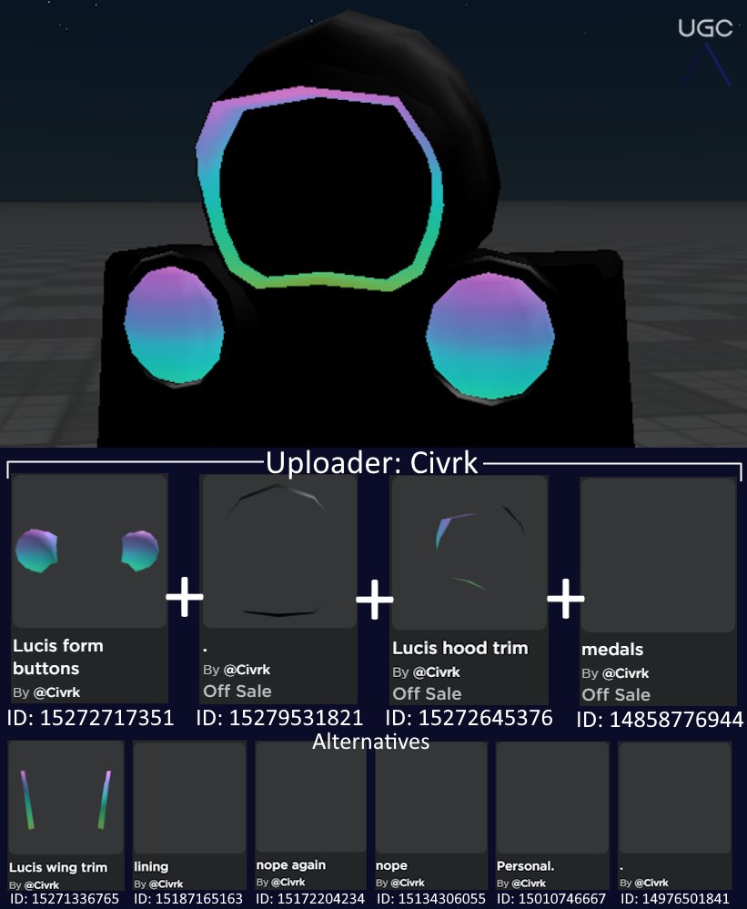 Peak” UGC on X: UGC creator NormaIIyNormaI uploaded a 1:1 partial copy  of the limited Dominus Pittacium in 2 parts. The wings are missing. # Roblox #RobloxUGC  / X