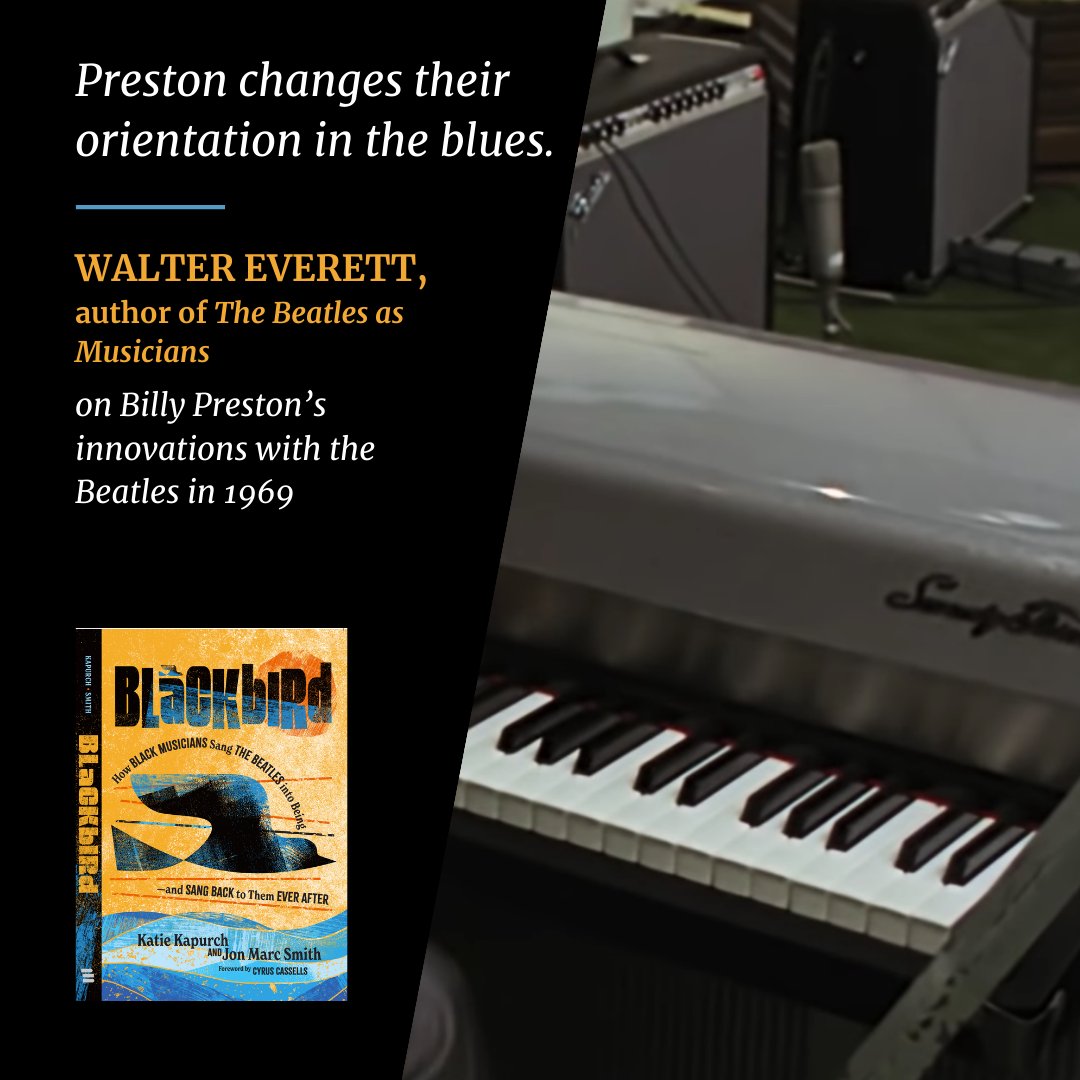 KatieKapurch's tweet photo. On the 3rd day of Blackbird ... Walter Everett, author of THE BEATLES AS MUSICIANS! Deeply appreciate Walt's contributions to BLACKBIRD, including new insight into #BillyPreston's #GetBack playing, as well as #NinaSimone's 1963 "Blackbird" 🕊️ #12DaysofBlackbird https://t.co/8ezyRrI6kl
