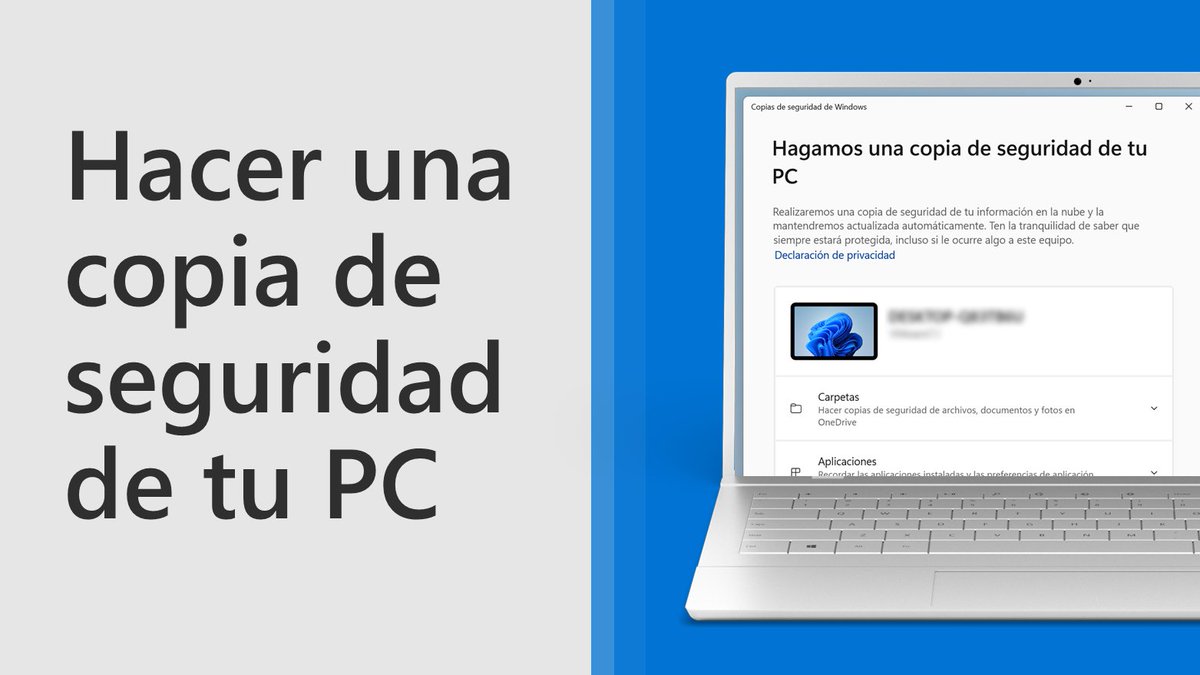 MicrosoftAyuda's tweet image. ¿Por qué hacer una copia de seguridad de tu PC?

1. Para tener tus archivos y ajustes guardados si tienes un problema con tu PC.
2. Para facilitar la configuración de una PC nueva. 

Haz una copia de seguridad ahora: msft.it/60119fVw9