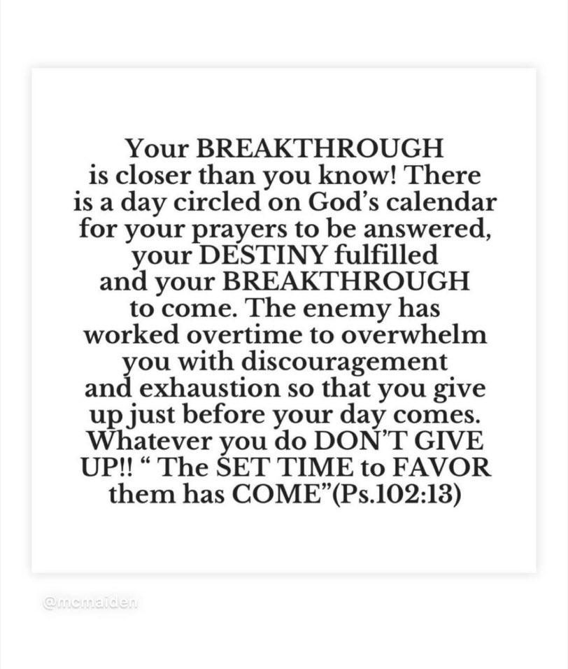 cranberrybalsam's tweet image. #settime #ontimegod 
What we need to be paying attention to is the VOICE OF GOD, enquiring as to what He is asking us to do NOW, so we can be READY when the SET/appointed time of our breakthrough comes.
DO what He is asking ME to do.
Learn the word?
Intercede?
Care for me?