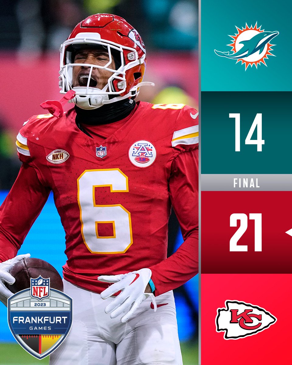 FINAL: <a href="/Chiefs/">Kansas City Chiefs</a> win the first ever NFL game in Frankfurt! 🇩🇪 #MIAvsKC
