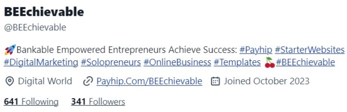 BEEchievable's tweet photo. 🧐Day19 on Twitter: 341 Followers. And these are real accounts - No spammy. 18 daily avg Yay! #TwitterFollowers #Twitter #SocialMediaMarketing #JustBEE #BEEchievable #followback
🚀>Grow Your Twitter Account Guide Fast - coming soon! Stay connected #RT https://t.co/qJHl5A857R