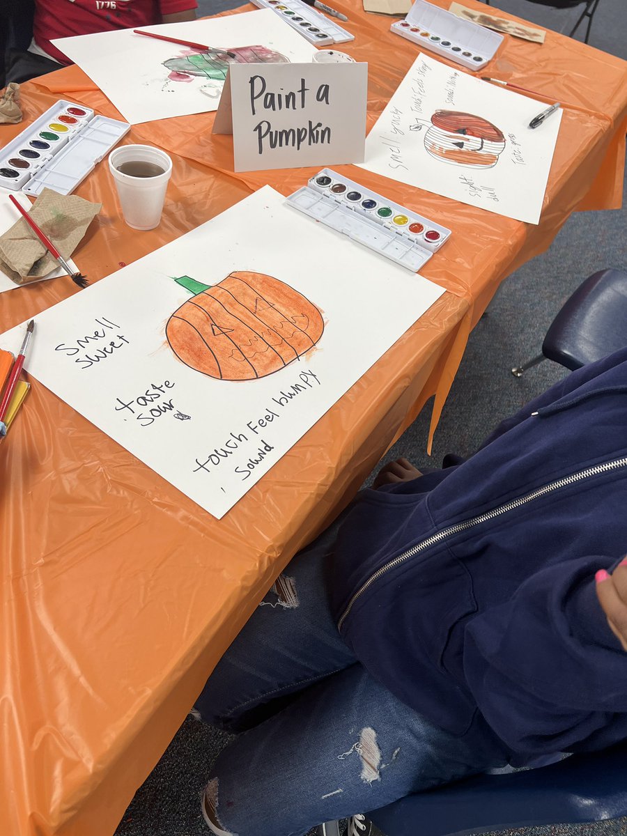 This week in the library, we used our five senses to explore our pumpkin patch and create our own pumpkins using descriptive words. <a href="/StehlikES_AISD/">Stehlik Elementary</a> <a href="/Garza17D/">Dora A. Garza</a> <a href="/Stgarner_AP/">Shandra Garner</a> <a href="/SandySolis1207/">Sandy Solis</a>