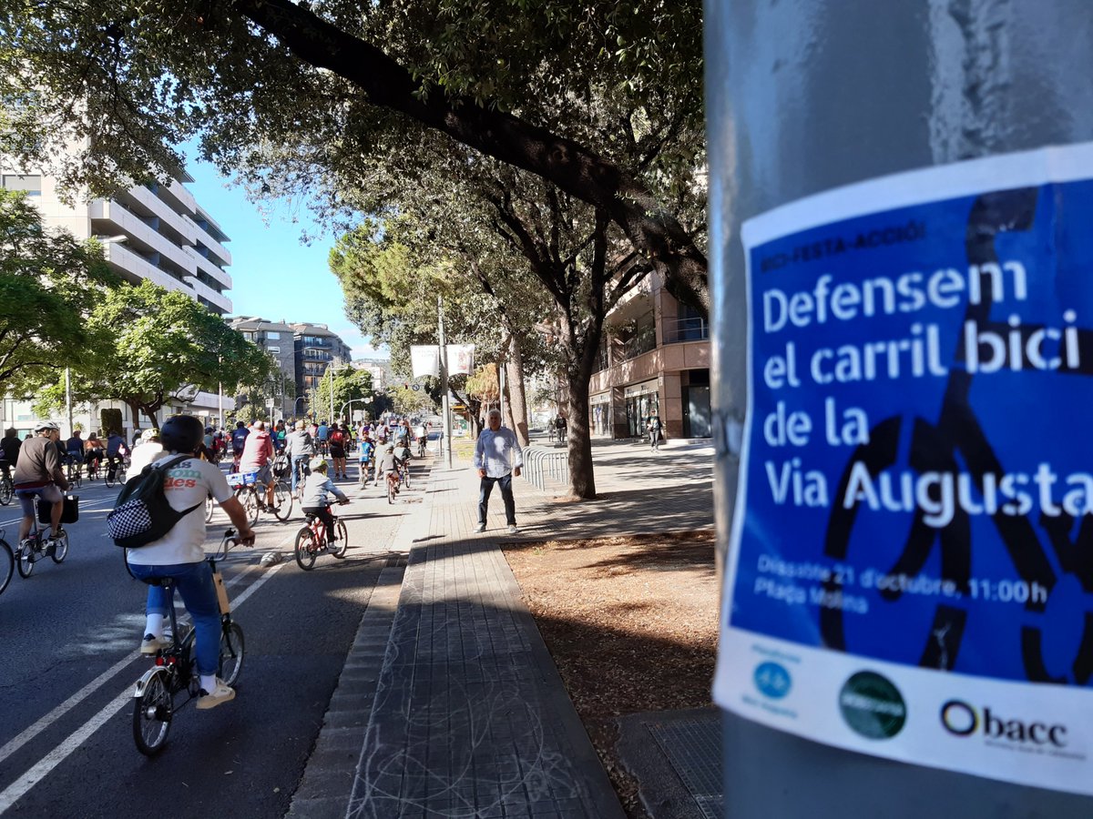 AugustaBici's tweet photo. El nou alcalde de Barcelona @jaumecollboni 
i la consellera del districte @MariaEugeniaGay estan decidits a anar enrere i suprimir un tram del carril bici de la Via Augusta. 
Diguem clarament #CarrilBiciViaAugusta NO ES TOCA!!

🖊️Signa el manifest:
https://t.co/9fuGXImmzQ https://t.co/vq8IYVCMmE