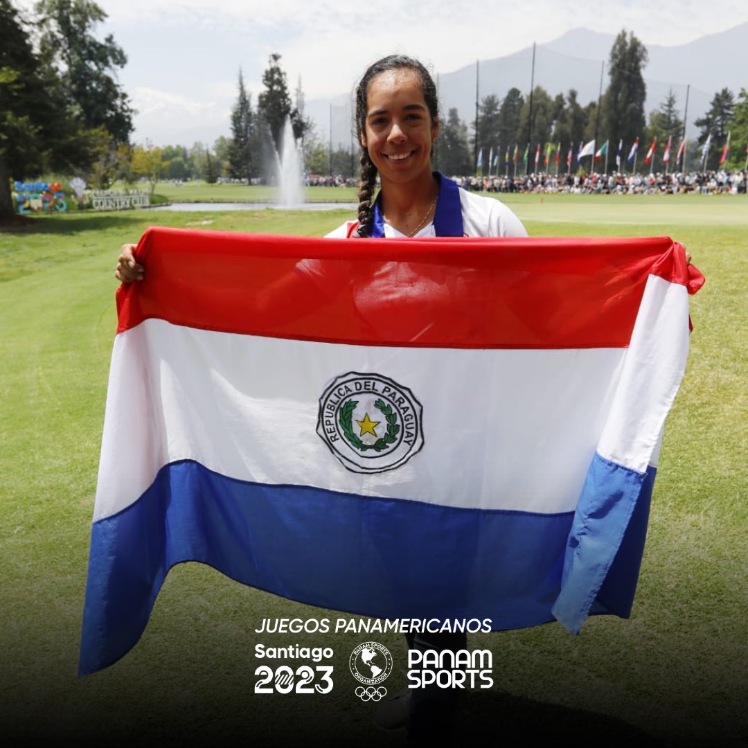 ¡ORO PARA PARAGUAY! 🇵🇾

Sofía García se consagra campeona Panamericana de golf. 🏌🏻‍♀️👏🏼

#PanamSports #Santiago2023