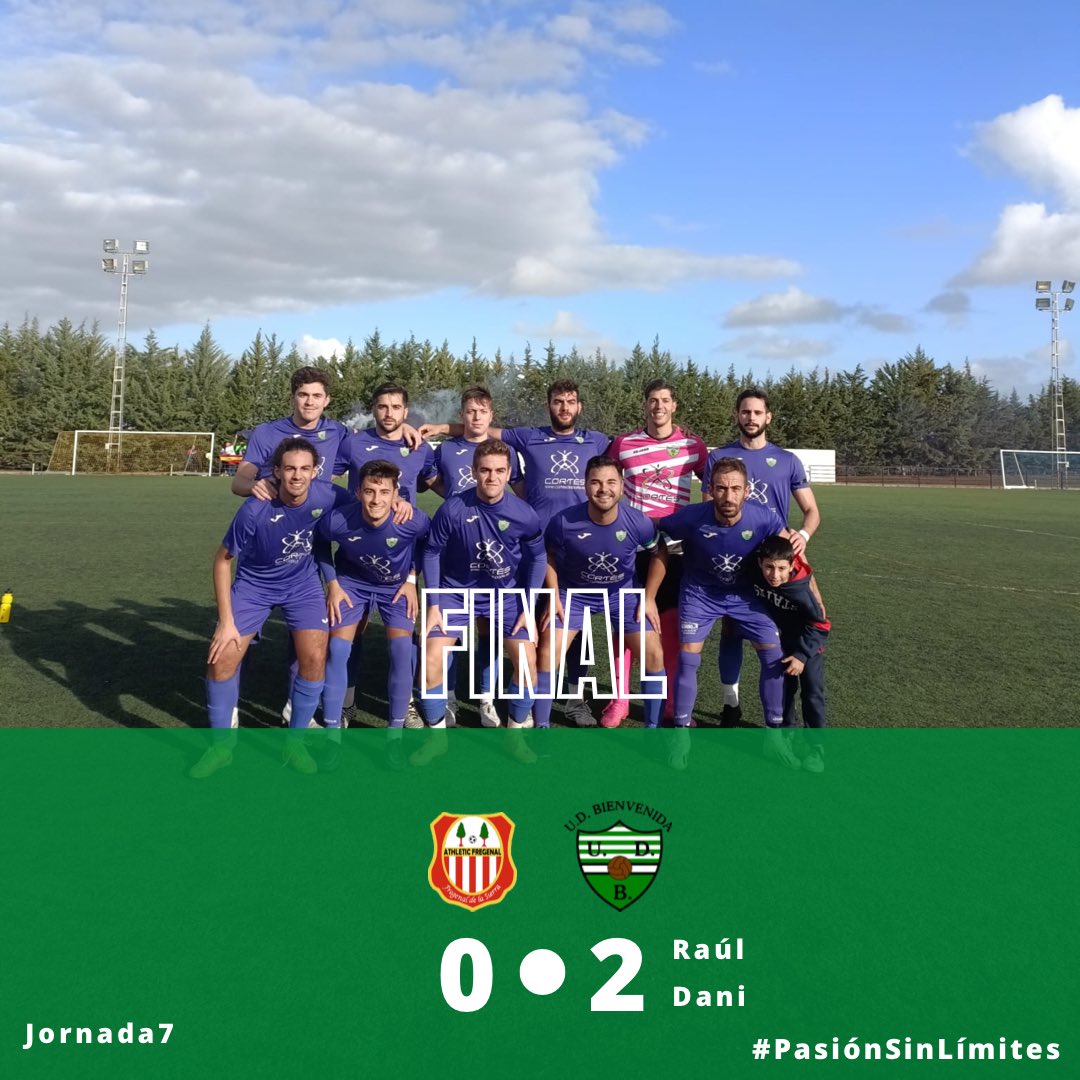 🚨FINAL🚨

🙌Victoria sólida y de mucho mérito en Fregenal. Bien en defensa y creciendo con el paso de los minutos en ataque. 

Y con dos golazos como dos soles de <a href="/dlarrayad/">Daanniilg11</a> y <a href="/Raulgm_7/">Raul Guerrero Millan</a> ⚽️⚽️

Volvemos a la parte alta de la tabla con una #PasiónSinLímites💚🤍