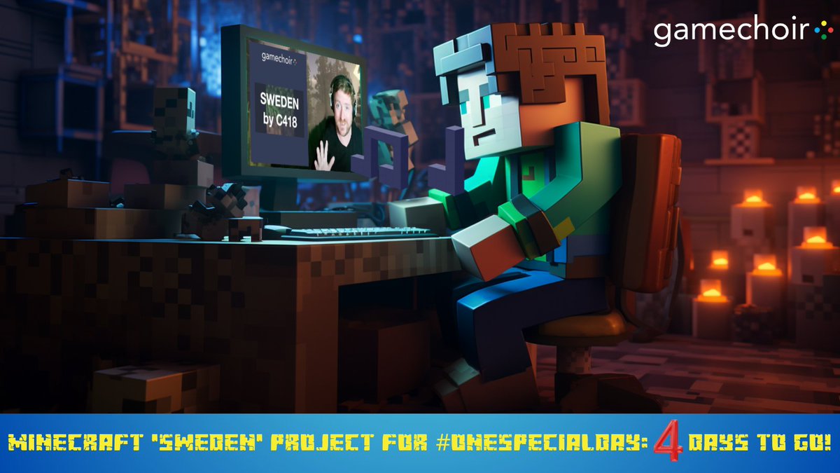 📣 HEY, MINECRAFTERS, OVER HERE! 🧱

There are still 4 days until the deadline of our FREE project to sing Sweden from Minecraft! It's open to everybody, whether you've sung before or not, it's for a great cause (#OneSpecialDay) & it's super fun! Sign up: gamechoir.com