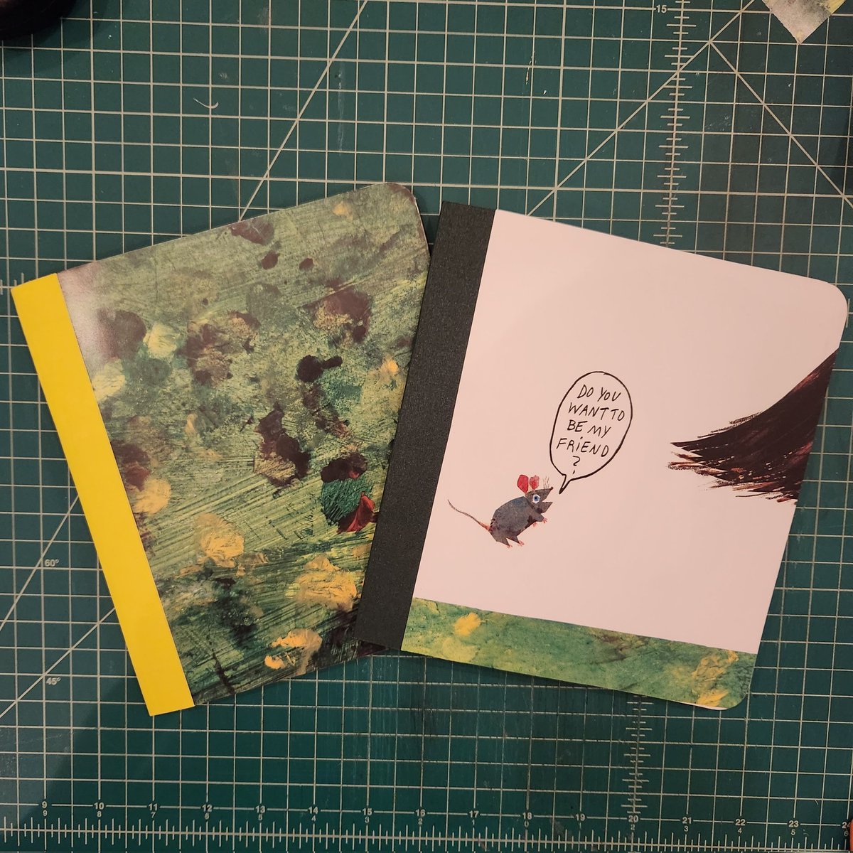 Some more #upcycled #catchpennybooks that will be at the #philadelphiacenterforthebook #bookpaperscissors event on Dec. 2nd! Recognize any of the picture book pages I used for covers? #ammaking #ambookbinding #bookarts #bookbinding