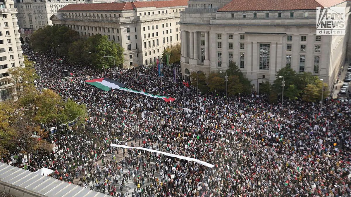 BREAKING: Police in Washington, D.C. just said that they arrested just one person as tens of thousands of pro-Palestinian protesters demonstrated in the city on Saturday, and the Secret Service also said that its agents around the White House and other executive branch buildings