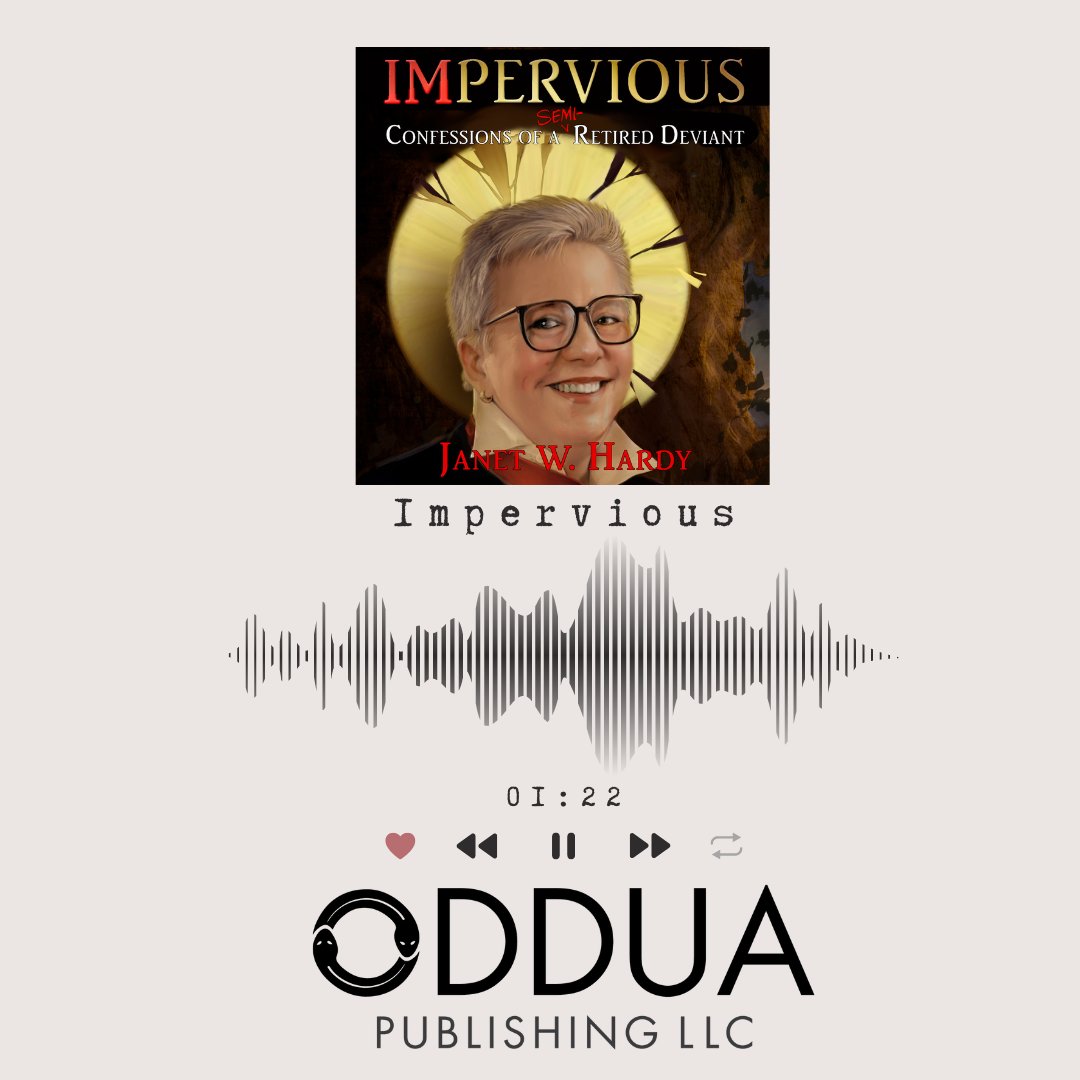Oddua Productions (@odduapro) on Twitter photo Audiobook of the Week is, “Impervious” by <a href="/janetwhardy/">Janet W. Hardy</a> Janet takes you through the five twisty stages of her own kinky life. odduapublishing.com/store/p1/audio… #odduapublishing #odduaproductions #audiobookstagram #audiobooks Audiobook of the Week is, “Impervious” by <a href="/janetwhardy/">Janet W. Hardy</a> Janet takes you through the five twisty stages of her own kinky life. odduapublishing.com/store/p1/audio… #odduapublishing #odduaproductions #audiobookstagram #audiobooks