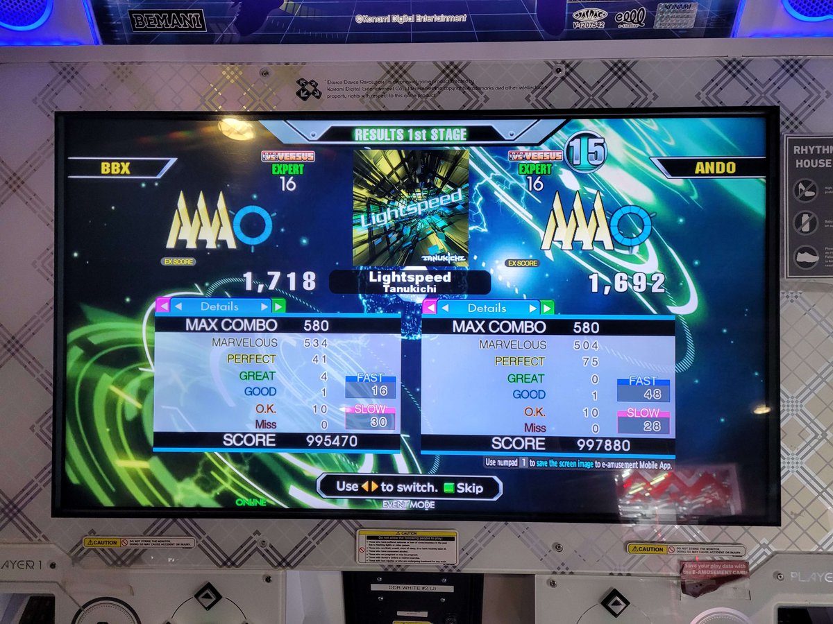 ando_ddr's tweet image. Got 2nd in my bracket at SJ Redux! Highlight was definitely getting matched up against all my friends 😍
It's also cool to still meet so many great people for the first time, even after a year in sf :)
and almost got my first 16 PFC on a sightread in a tournament match??? 😭😭
