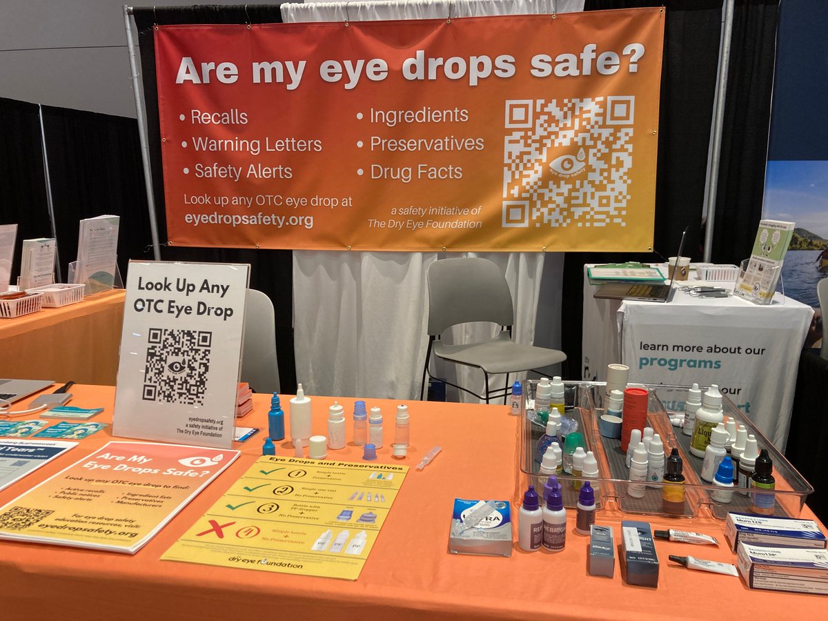 Join us at booth 5116 for day two of #AAO2023 Expo. We're going all out with Eye Drop Safety education! Learn about recent FDA warnings, unregulated and dangerous eye drops, and our OTC eye drop lookup tool. 

Visit alerts.eyedropsafety,org for more information. #eyedropsafety