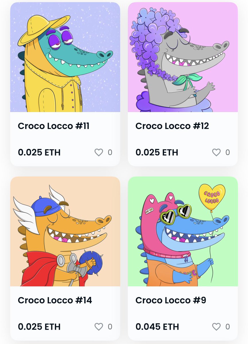🐊Croco Locco NEW DROP will be on MONDAY at 6pm UTC🔥🔥🔥

• Auction for 2 Hours
• Min bid - 0.009 $weth

🔥Croco Locco on Secondary:
opensea.io/collection/cro…

Owners: <a href="/Taormina6_NFT/">♒Kristine — ✨ Taormina_NFT 🤪</a> <a href="/katas_art/">Kata 🇨🇦🇭🇺</a> <a href="/PaulCharlesArt/">Paul Charles Art</a> 

• 1 Croco Locco - 1 <a href="/BonnyNFT_PFP/">❤️BONNY❤️</a> Reserve at fixed price
• 3