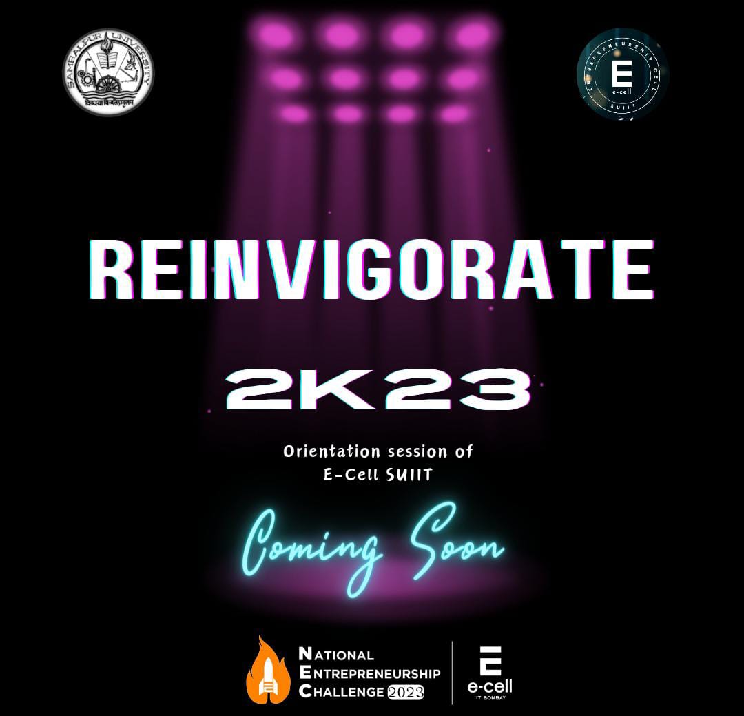 Exciting announcement!Our eagerly awaited E-Cell orientation, 'REINVIGORATE', is coming soon!  Get ready for a dynamic session with a special speaker. #EntrepreneurshipJourney   #EntrepreneurshipEvent #ECellVibes
 #LeadersOfTomorrow #DreamersAndDoers #InspiredEntrepreneurs