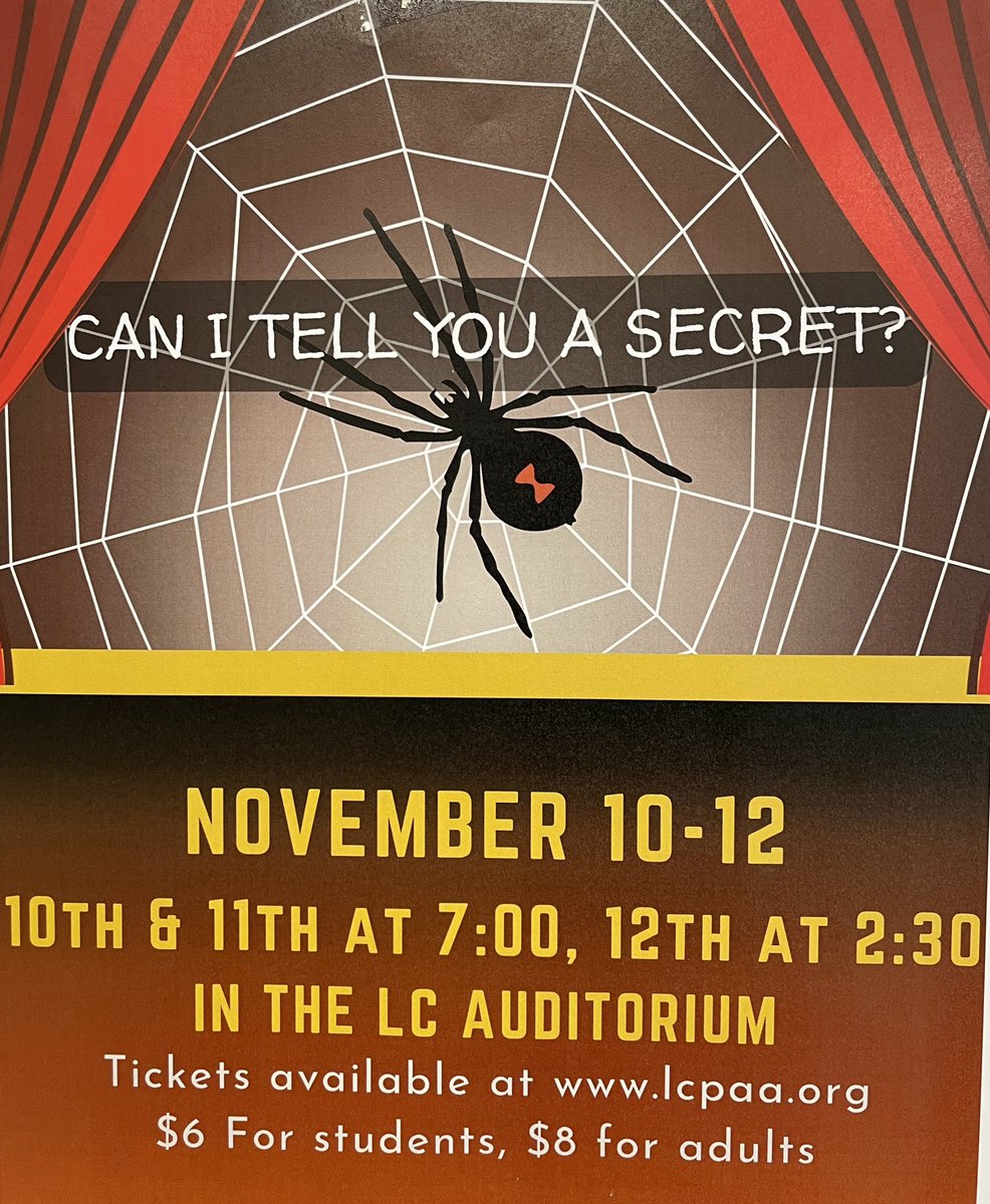 LCHSBears's tweet photo. Mark your calendar and support our amazing students! #FallPlay #BearPride https://t.co/9C3zC9Tu8b