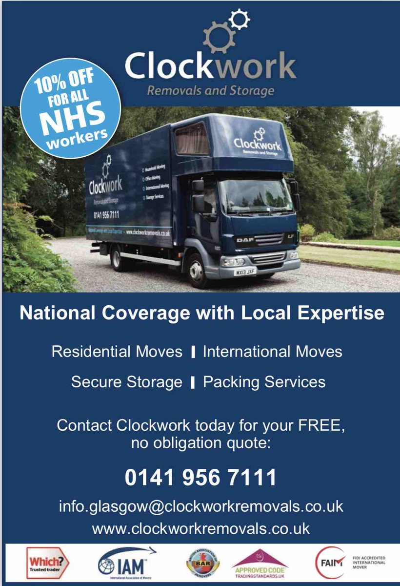 SageCryptVerse's tweet image. If you are thinking of #movinghouse or even #movingoffice then why not let Clockwork Removals and Storage near #glasgow do all the “heavy lifting” ✅