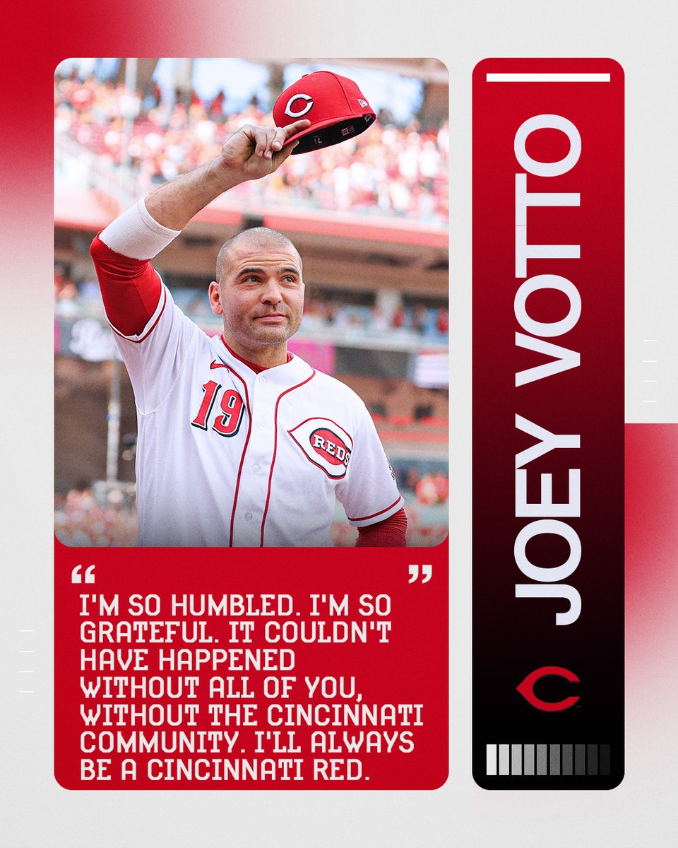 Following the Reds decision to decline his 2024 club option, <a href="/JoeyVotto/">Joey Votto</a> took to social media to send his gratitude and love to Cincinnati.❤️