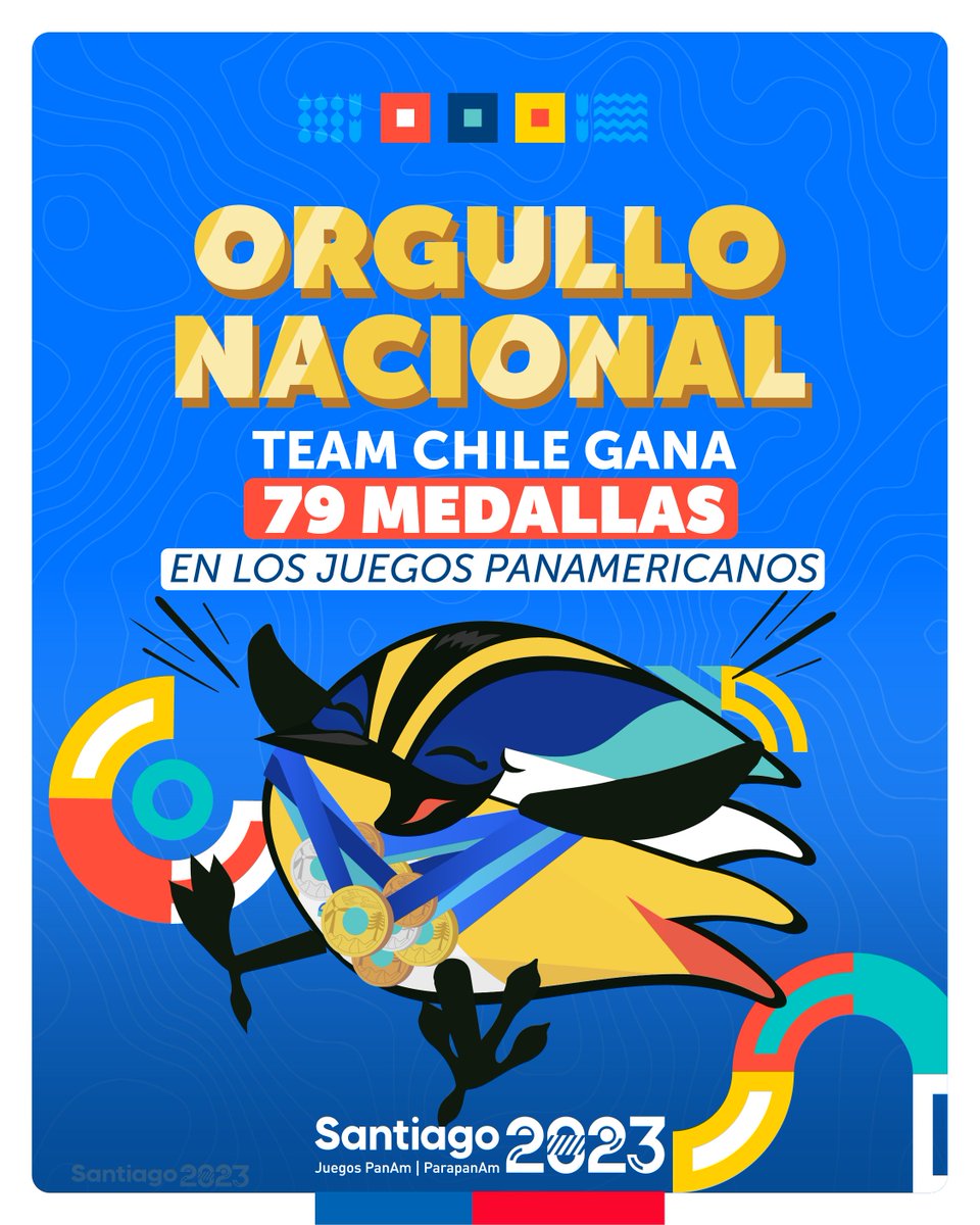 ¡Se hace historia en #Santiago2023! 🙌
Con un total de 79 medallas (🥇12, 🥈31 y 🥉36), el Team Chile superó con creces su medallero de Lima 2019, donde obtuvo 50 preseas 👏
Sigamos disfrutando del deporte, permitiéndonos como país celebrar grandes eventos 🇨🇱