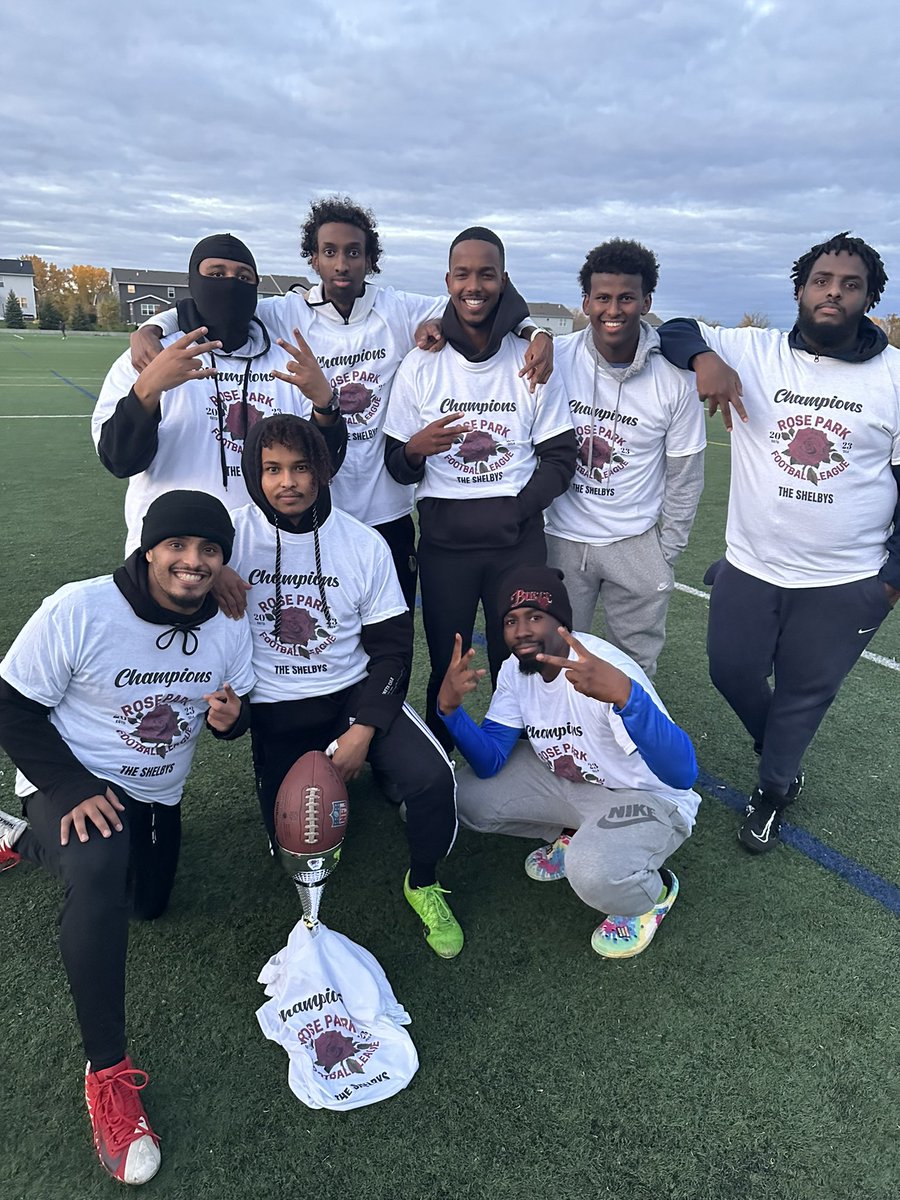 RoseParkLeague's tweet photo. Crowning the Shelby's as Rose Park Football League Champions! Celebrating Greatness on and off the Field. Let the Celebrations Begin! #ShelbysChamps #RPFL #LegendaryMoments #OnTopOfTheGame #RosePark https://t.co/qixwFd0dTz