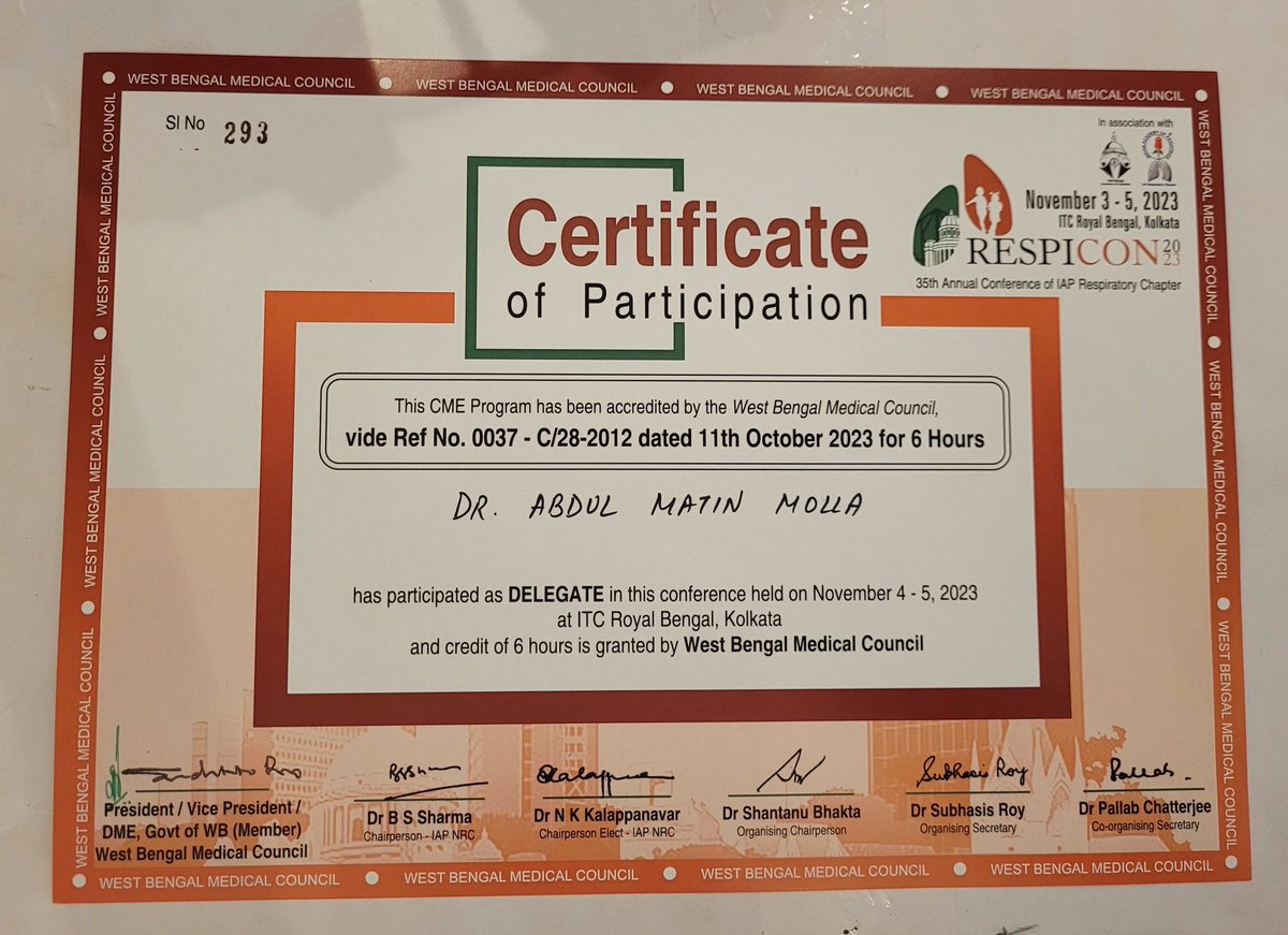 AbdulMatinMoll3's tweet photo. #Respicon at ITC Royal Bengal, Kolkata. 4th &amp; 5th Nov. 
35th Annual Conference Of #IAP Respiratory chapter 
#Pediatrics https://t.co/4e0RgD8GD9