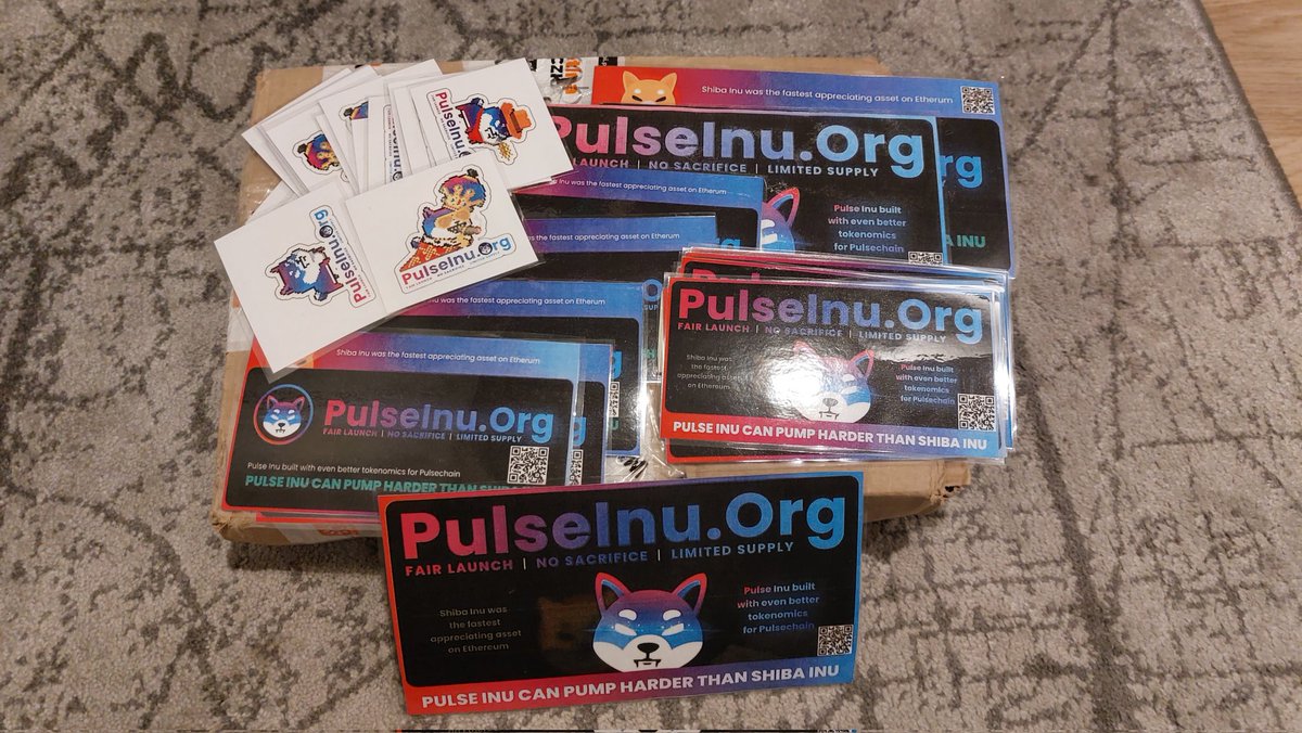 diablogaze's tweet image. #PulseInu #PulseChain @Pulsechain @PulseInu
Stickers sent on a journey around the world. Thanks @enrikebambo and make more. $PINU