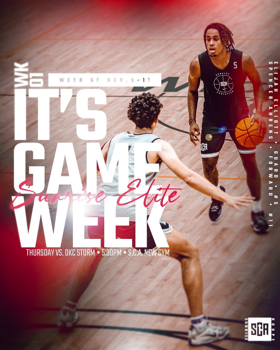 🚨IT’S GAME WEEK🚨

Our season finally tips off Thursday at home!

🎟️ Available at the Door
⏰ 5:30 PM
🦬 vs. OKC Storm

#RiseUp