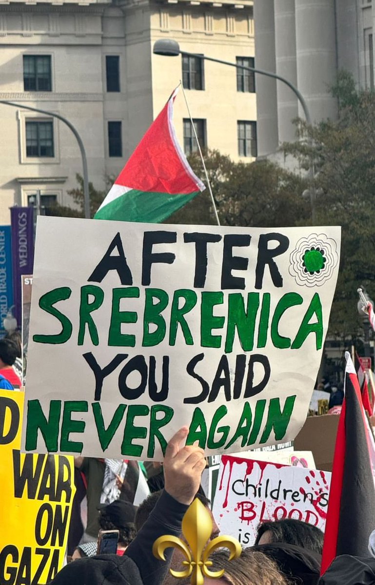 JednaBiH's tweet photo. Yesterday our coalition members marched with over 500 organizations in DC. 

As genocide survivors we demand a ceasefire now! https://t.co/I8meALWAnE
