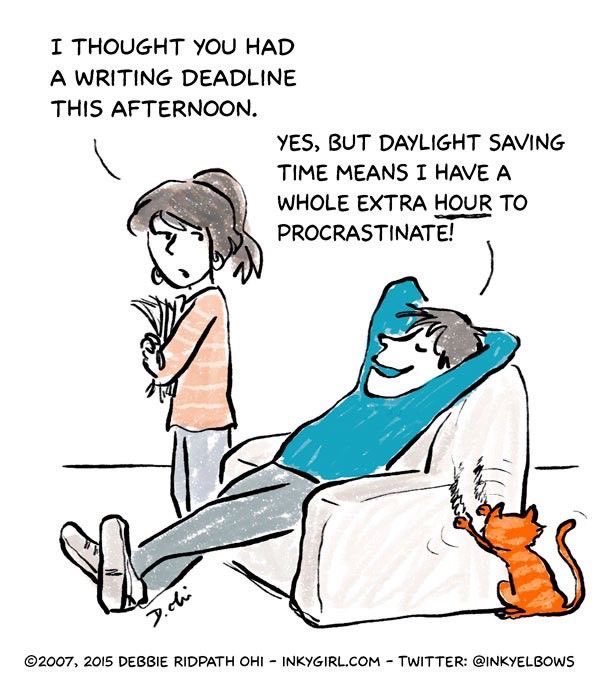 Those of you in NaNoWriMo enjoy the extra hour! 😂