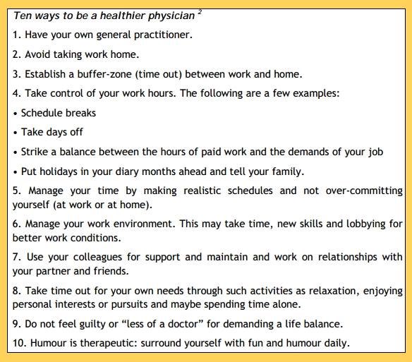 Ten ways to be a healthier physician - via @TheRACP