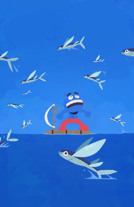「fishing no humans」 illustration images(Latest)