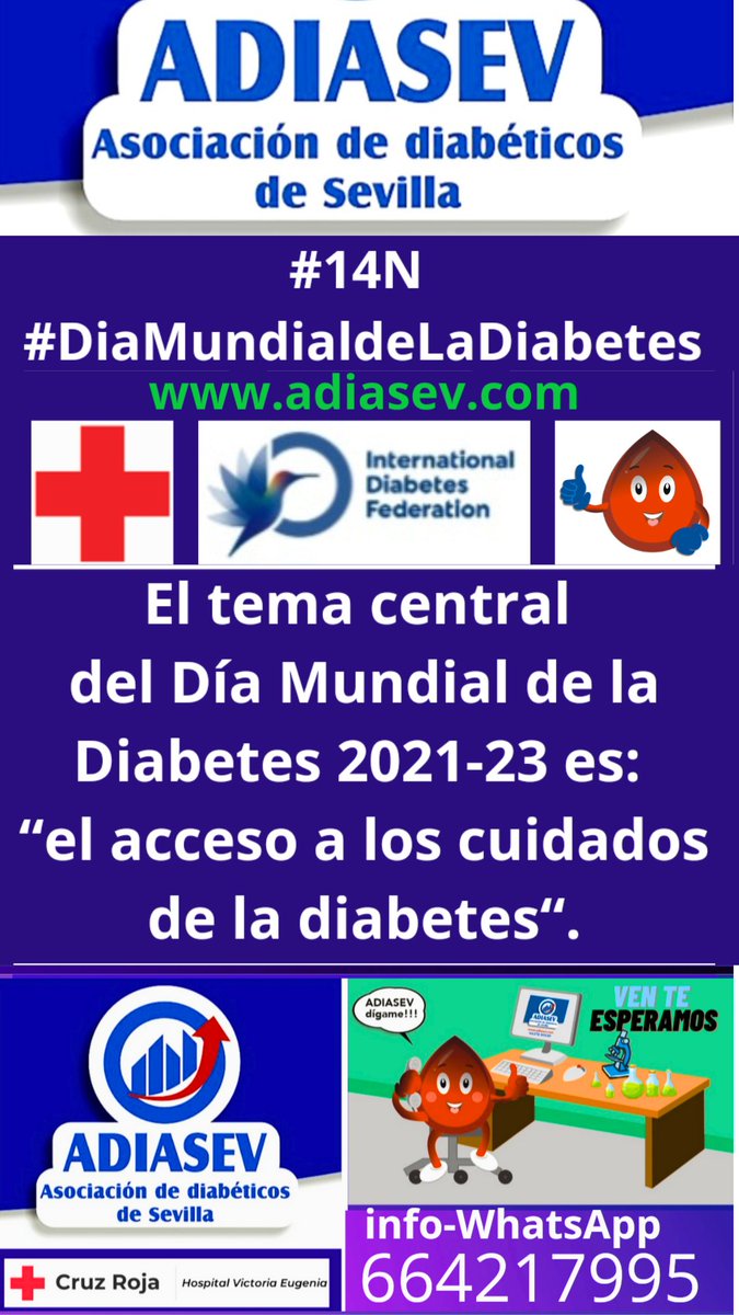 NCSDONALDPRESS's tweet photo. @FEDE_Diabetes Desde Sevilla y como nos acercamos al #14N #DiaMundialdeLaDiabetes os mostramos los carteles editados humildemente por mi @NCSDONALDPRESS Socio número 1 y de los fundadores de @adiasev Asociación de Diabétic@s de Sevilla y provincia "ADIASEV"  Agradecer a @FEDE_Diabetes su labor+ https://t.co/mrfO7zBsbl