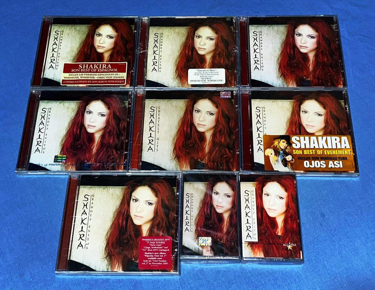 Hoy cumple 21 años el álbum 'Grandes Éxitos' de Shakira. 🎊 (05/11/02) #Shakira #GrandesÉxitos #GreatestHits #CD #VCD #Cassette