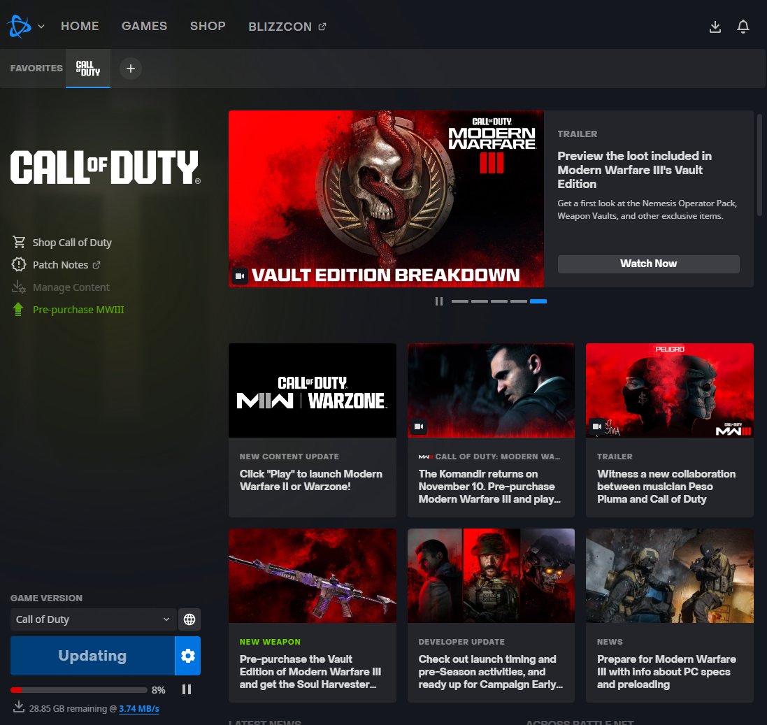 i can no longer just play <a href="/CallofDuty/">Call of Duty</a> Modern Warfare II, a game that i love.

now, every single time, i have to download 30 Gb worth of update which i am sure non related to a game released in 2022 other than promotions. the season will not even end until dec 6. #FML