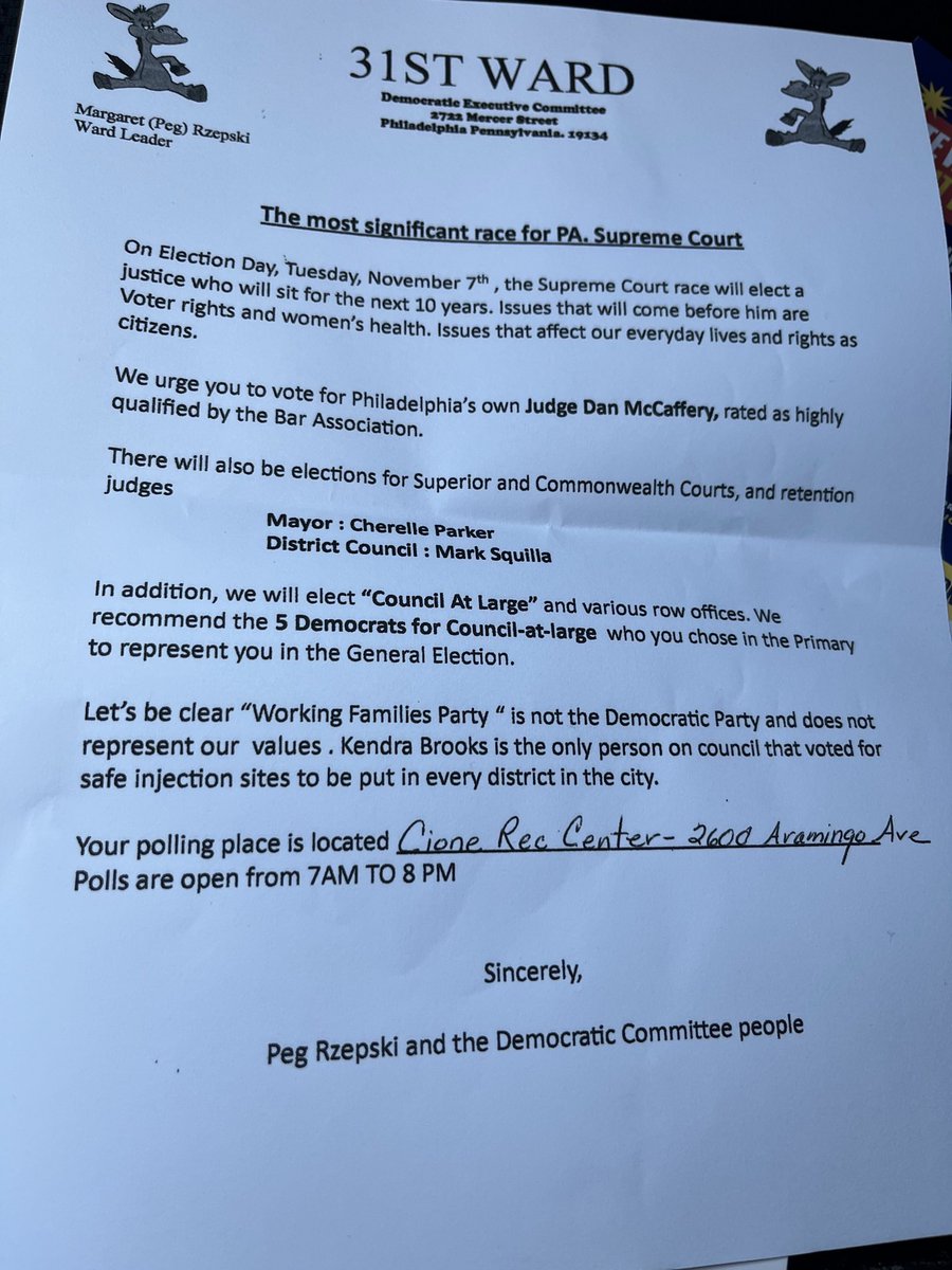 PhillyDSA's tweet image. We are once again asking why the Philadelphia Democratic Party is trying to elect Republicans.